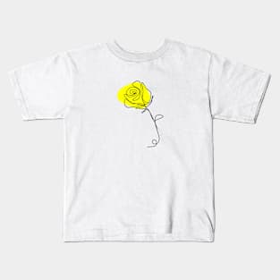 Yellow Rose flower Kids T-Shirt